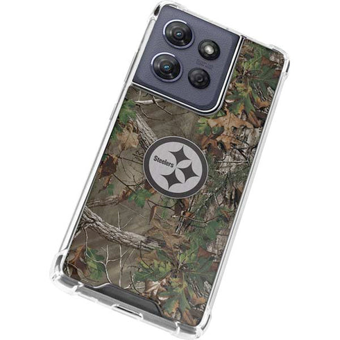 NFL Pittsburgh Steelers Realtree Xtra Green Camo Moto G Play 5G (2025) Clear Case